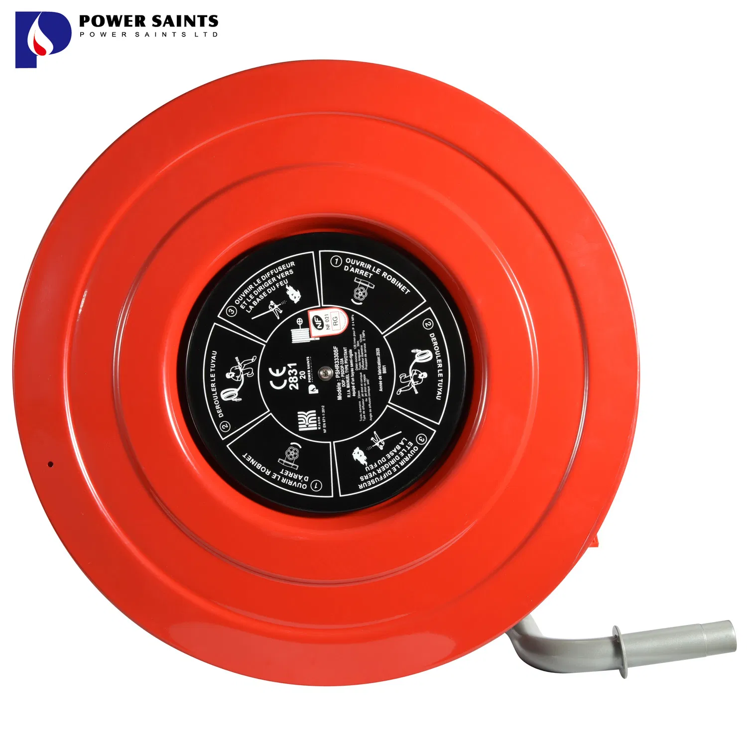 DN25 DN33*30m PVC Fire Hose Reels with Afnor NF Certificate Fixed &amp; Swing Types Manufacturer Norm France
