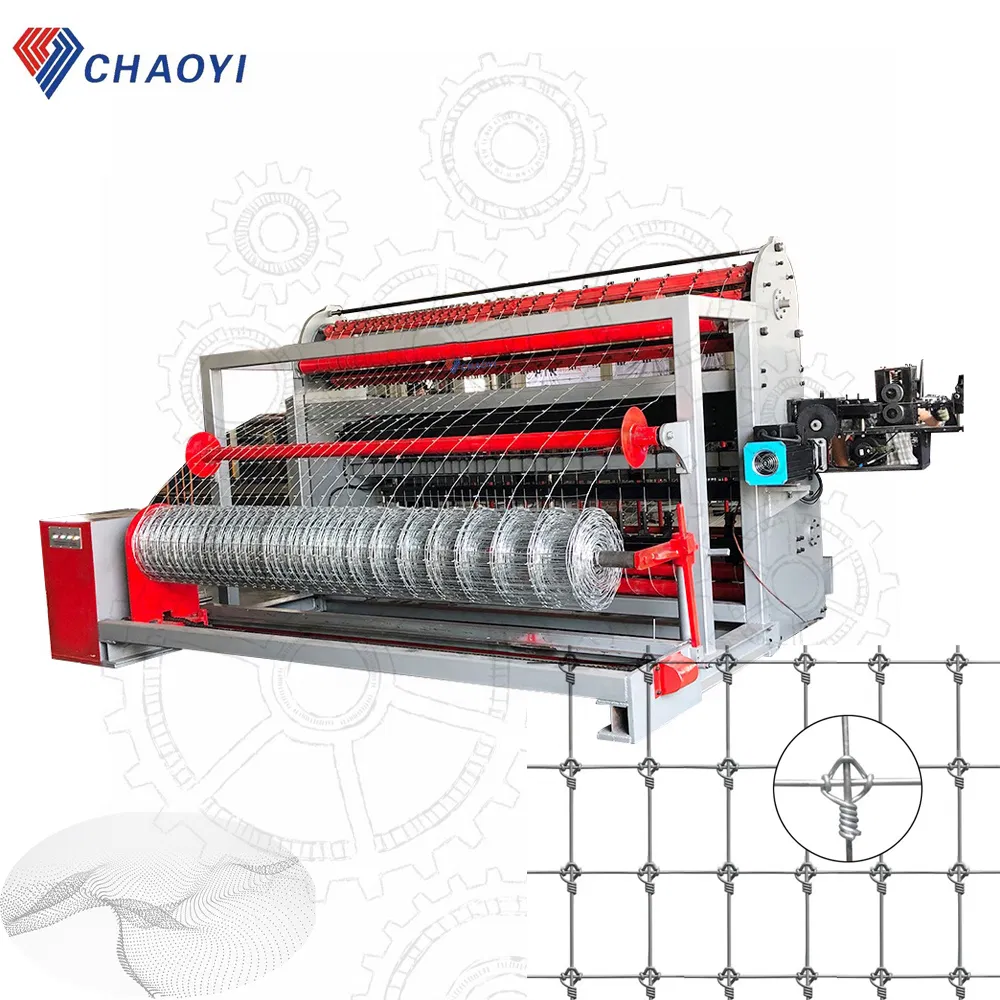 New Style PLC Control Steel Wire Drawing Machine Fixed Knot Wire Mesh Knitting Fence Making Machine