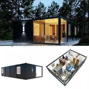 Modular Prefabricated Luxury Container House Movable Home Office Container House Light Wooden Living Villa