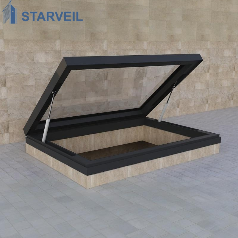Luxury Modern Aluminum Electric Push Rod Awning Skylight Waterproof Frame Smart Control and Thermal Skylight