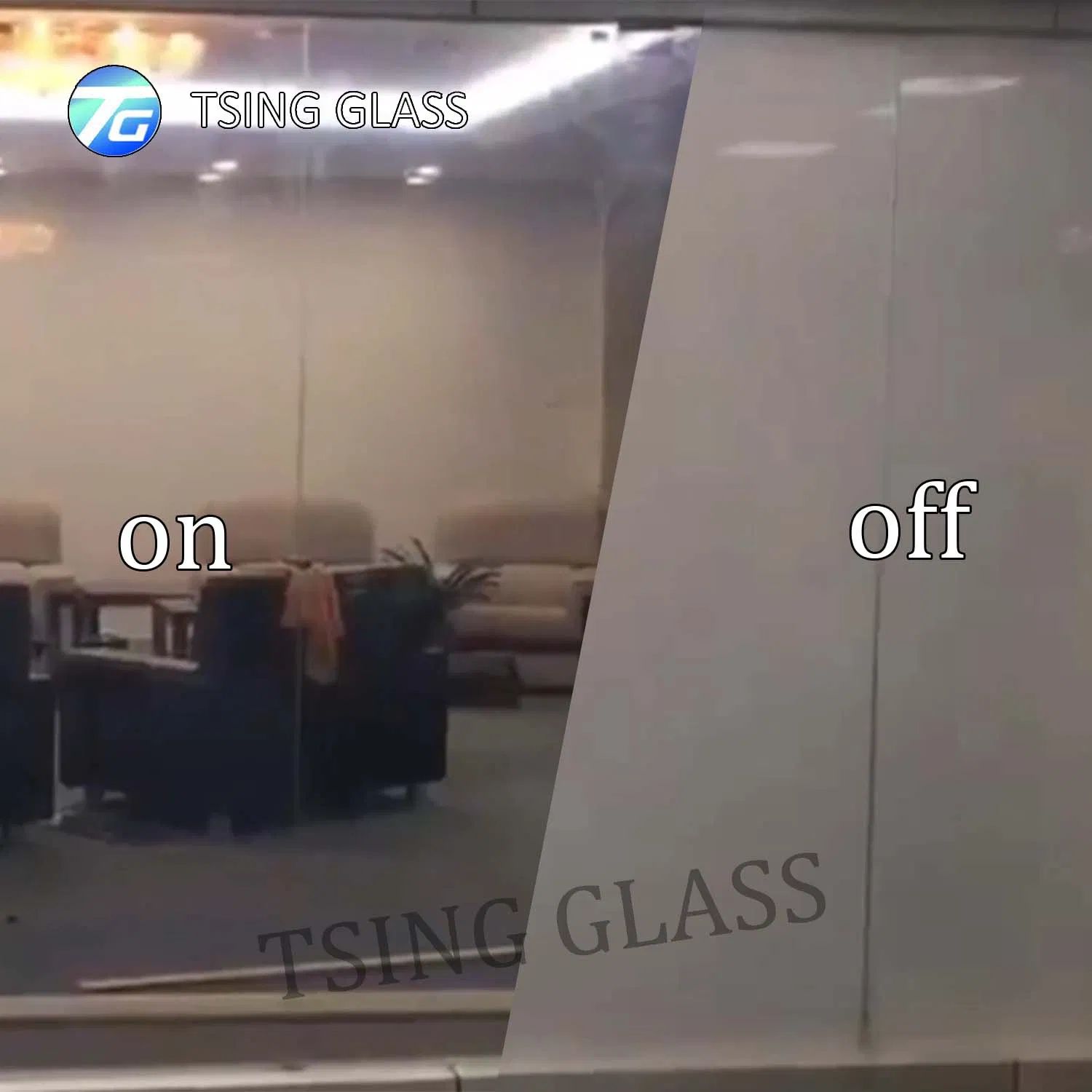 Ultra Clear Tempered Smart Film Switches From Frosted for Windows Shower Room Office