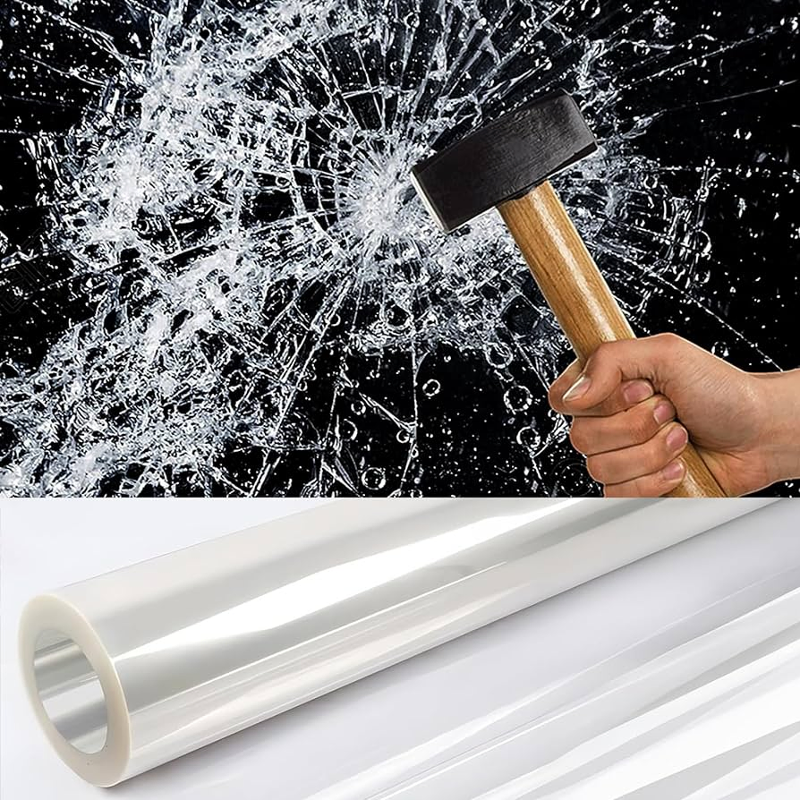 Glass Security Window Protection 12mil Clear Sefaty Film Bulletproof 60inch*100feet