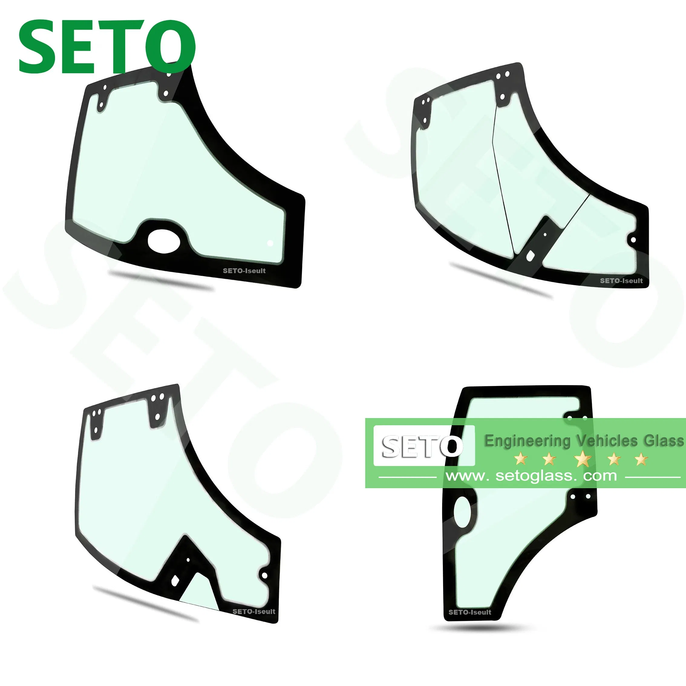 Factory Wholesale Auto Glass Laminated Front Windshield Glass for Construction Engineering Vehicle