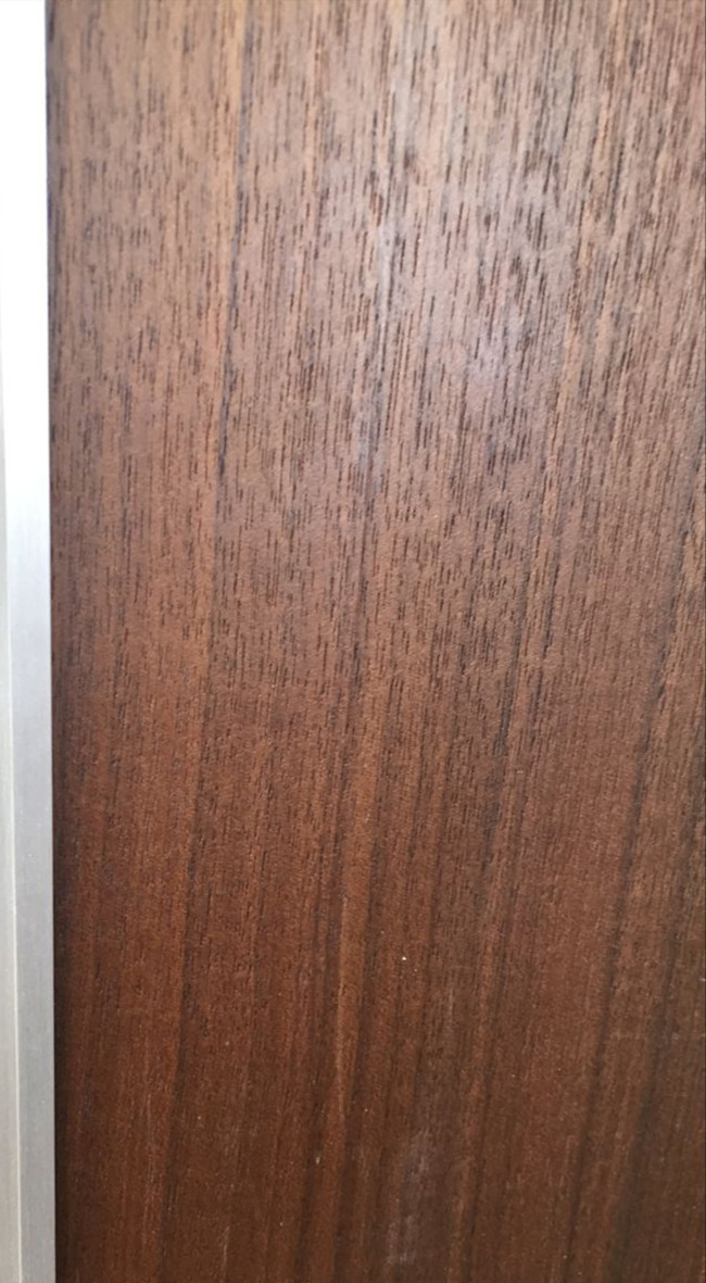 Internal Quarter Cut Natural Walnut Veneer Plywood Door with Frosted Glass