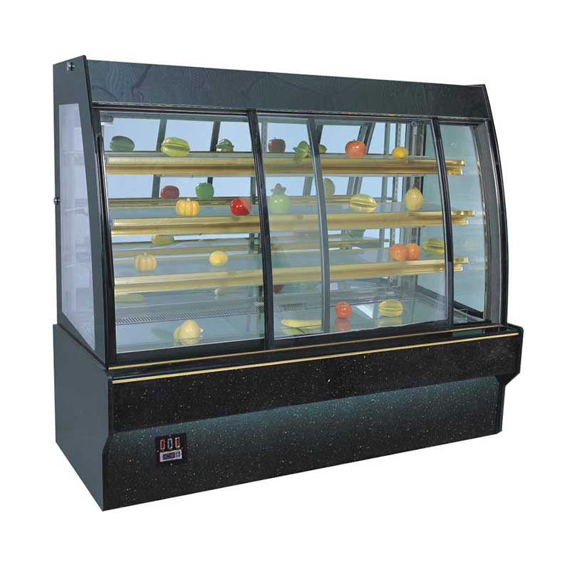 Commercial Display Fridge Cake Showcase 3 Layers Length Heated Glass