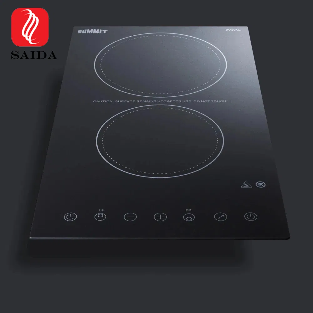 Heat Resistant 4mm 5mm Induction Cooker Black Ceramic Glass with Custom Design