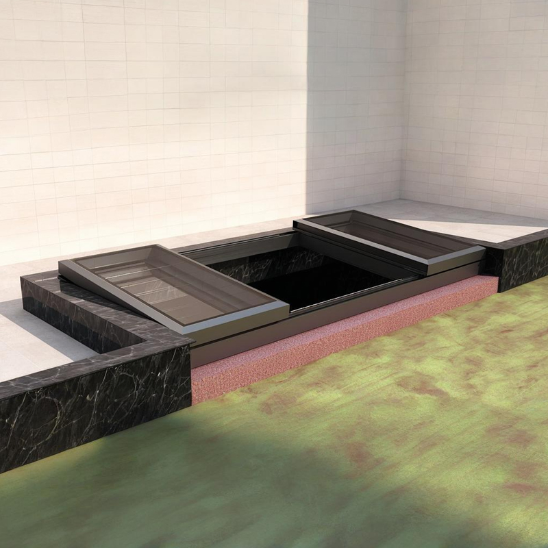 Coastal Ready Aluminum Electric Sliding Skylight Silent Track System Smooth Motion Skylight