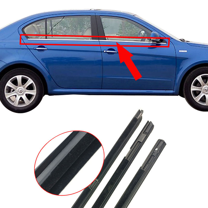 Car Rubber Window Door Glass Outer Weatherstrip Molding Trim Seal Belt for VW Lavida 2008-2017