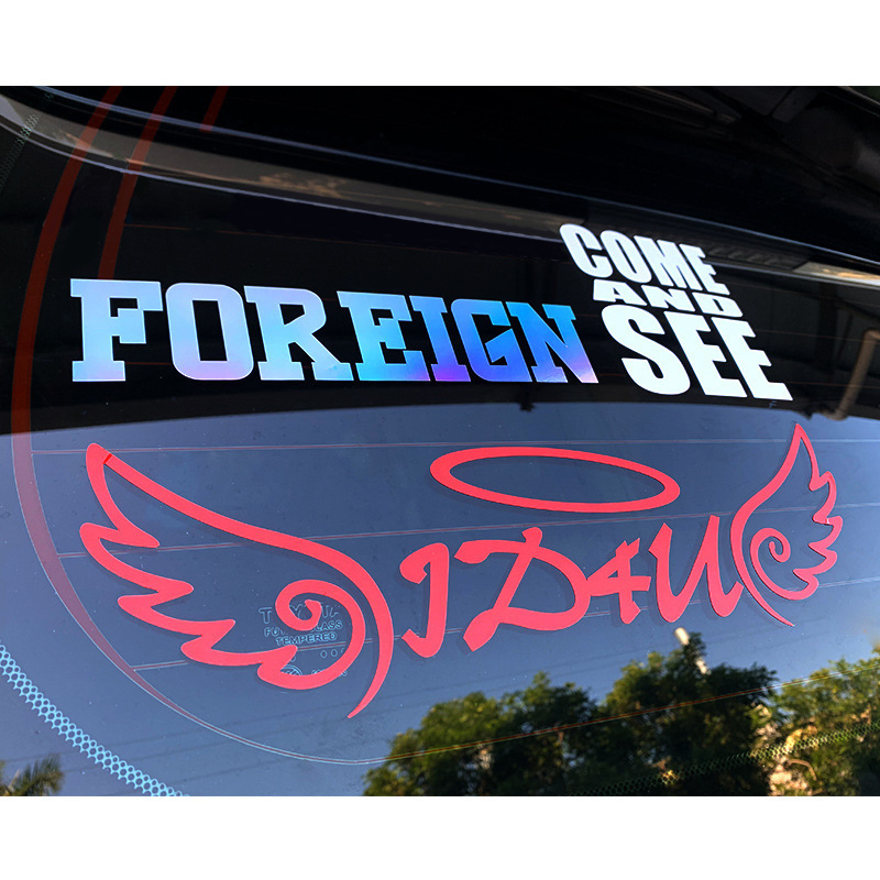 Custom Transparent Vinyl Car Stickers: Rear Window, Door, and Body Advertising Decals