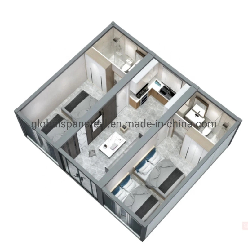 Modular Prefabricated Luxury Container House Movable Home Office Container House Light Wooden Living Villa