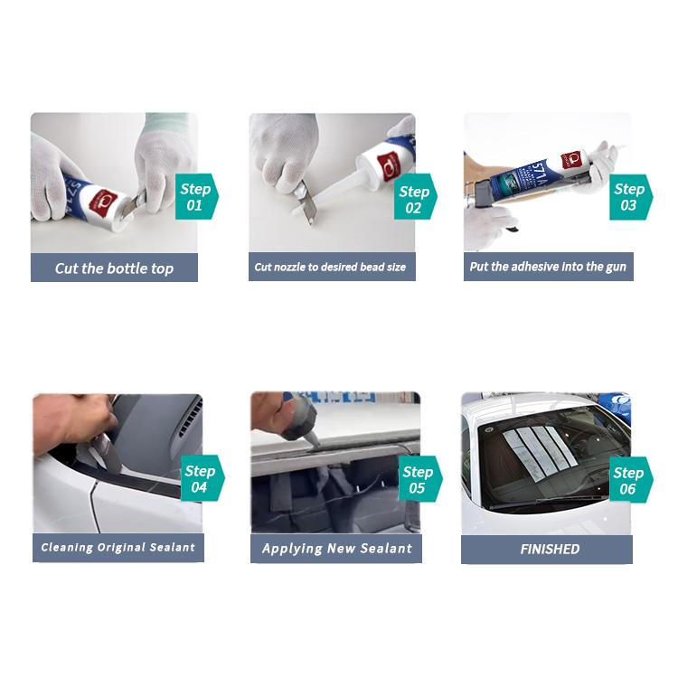 Auto Trim Car Glass Sunroof Windshield Windscreen PU Polyurethane Sealant Adhesive Windshield Adhesive