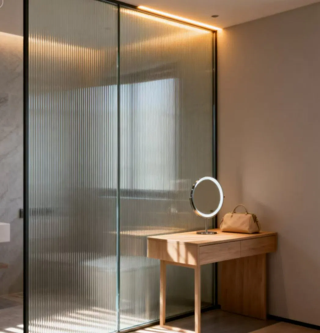 Glass Half-Wall Partition 1