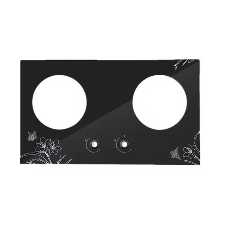 Customized 2mm-6mm Black Ceramic Glass for Domestic Cooking Applications for Induction Cooktops or Gas Stove