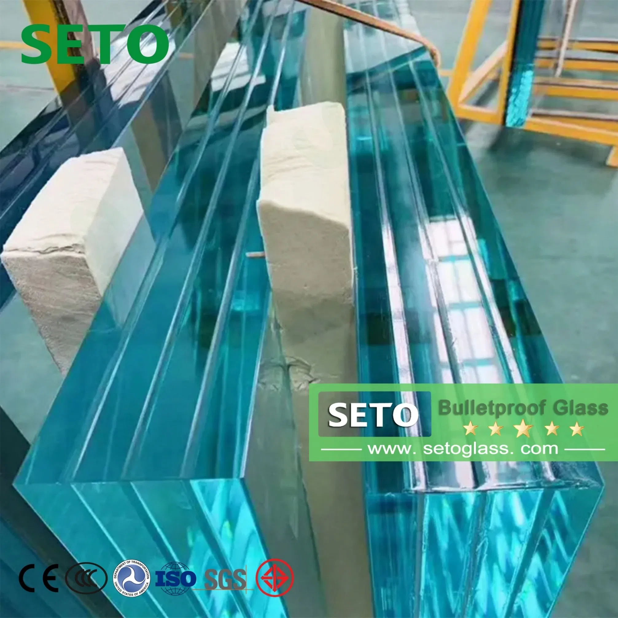 Bullet Proof Sliding Glass Armored Bulletproof Glass Ballistic Glass for Bank