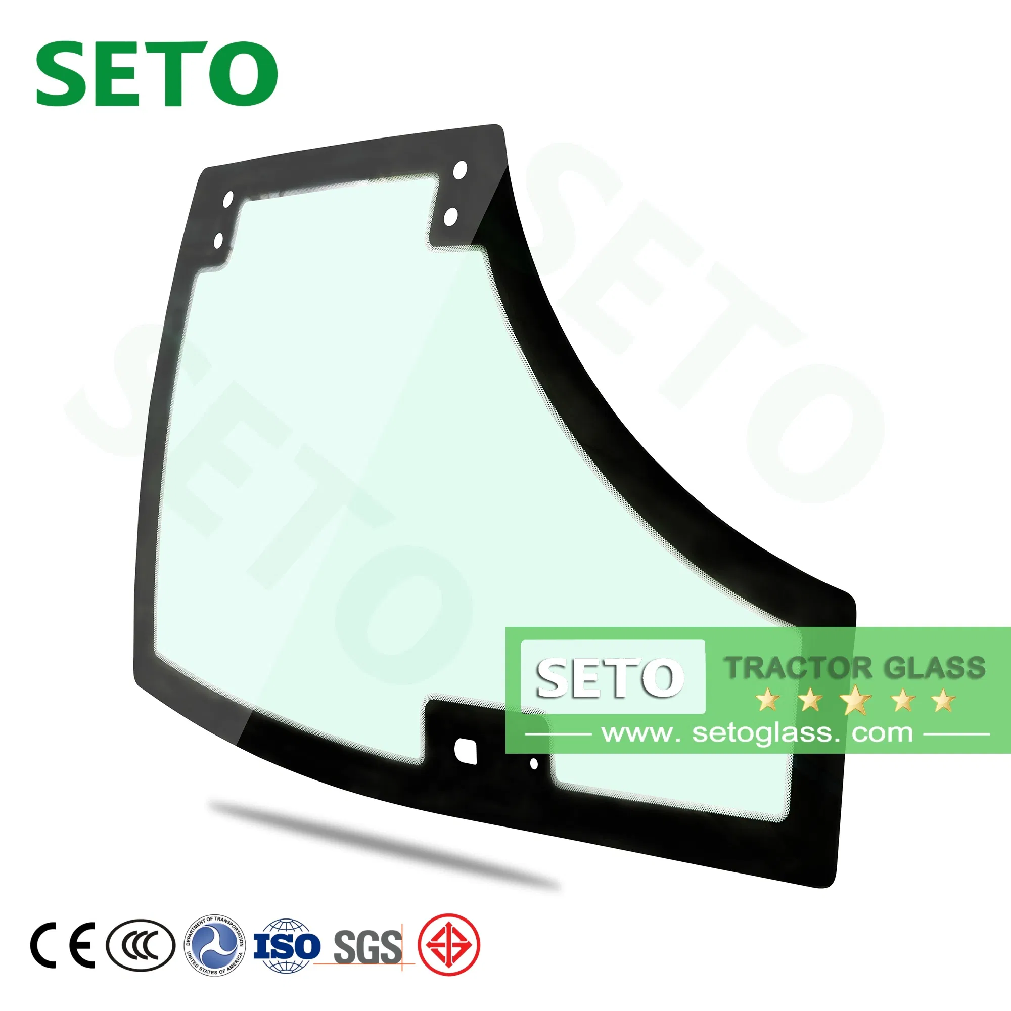 5mm 4mm 3mm Tractor Tempered Window Glass Side Glass Manufacturers