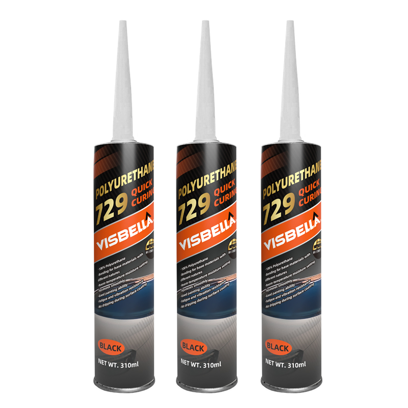 Visbella 310ml 729 Auto Glass Black PU Sealant for Car