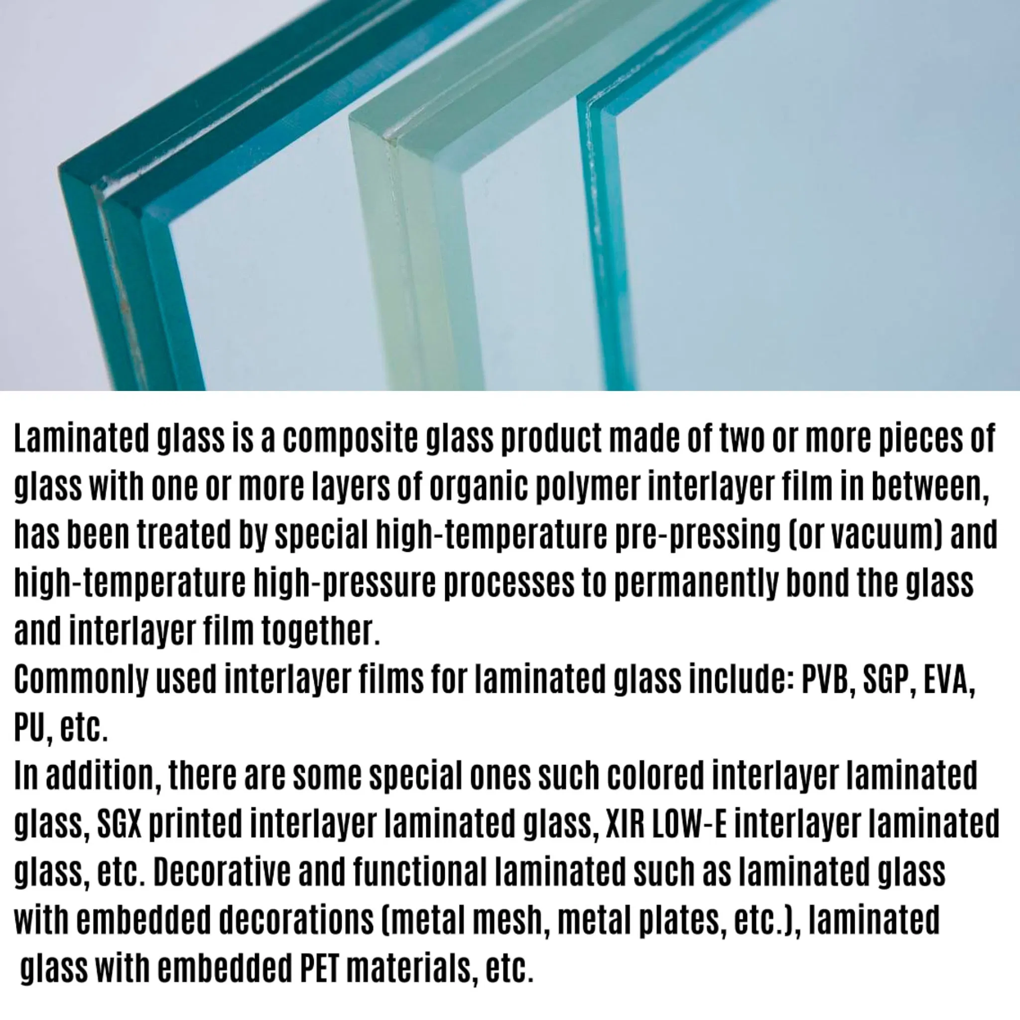 Made in China Safety Auto Front Triple Pane Wire Mesh PVB EVA Film for Laminated Glass with Competitive Price
