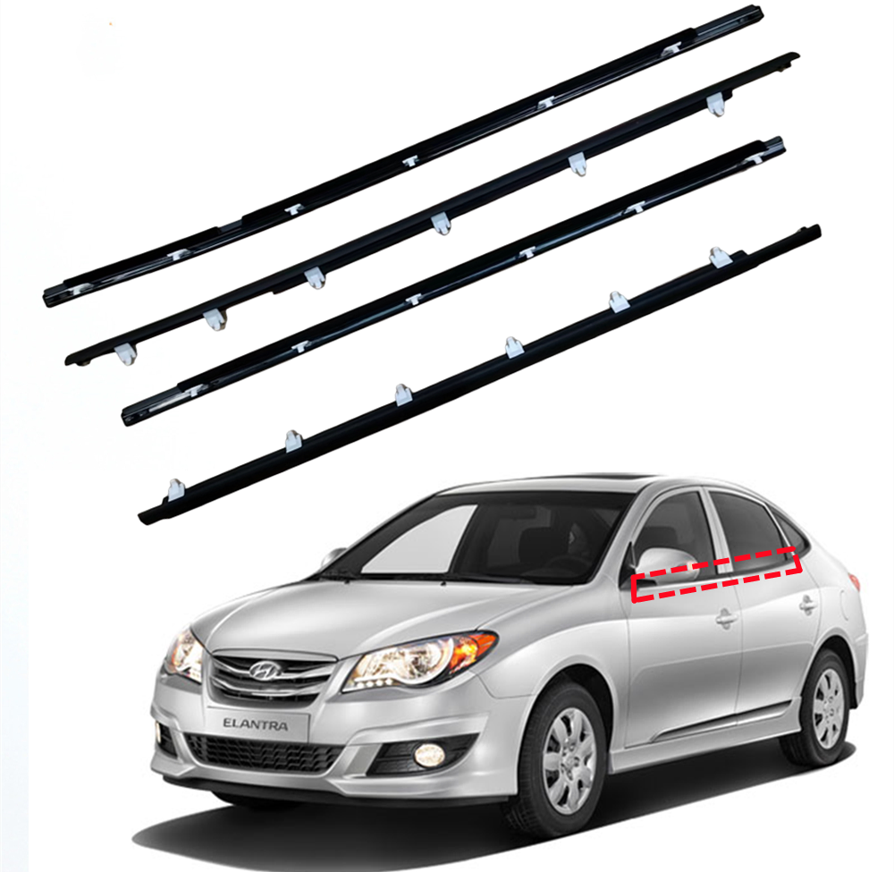 Front Rear Door Window Belt Weatherstrip