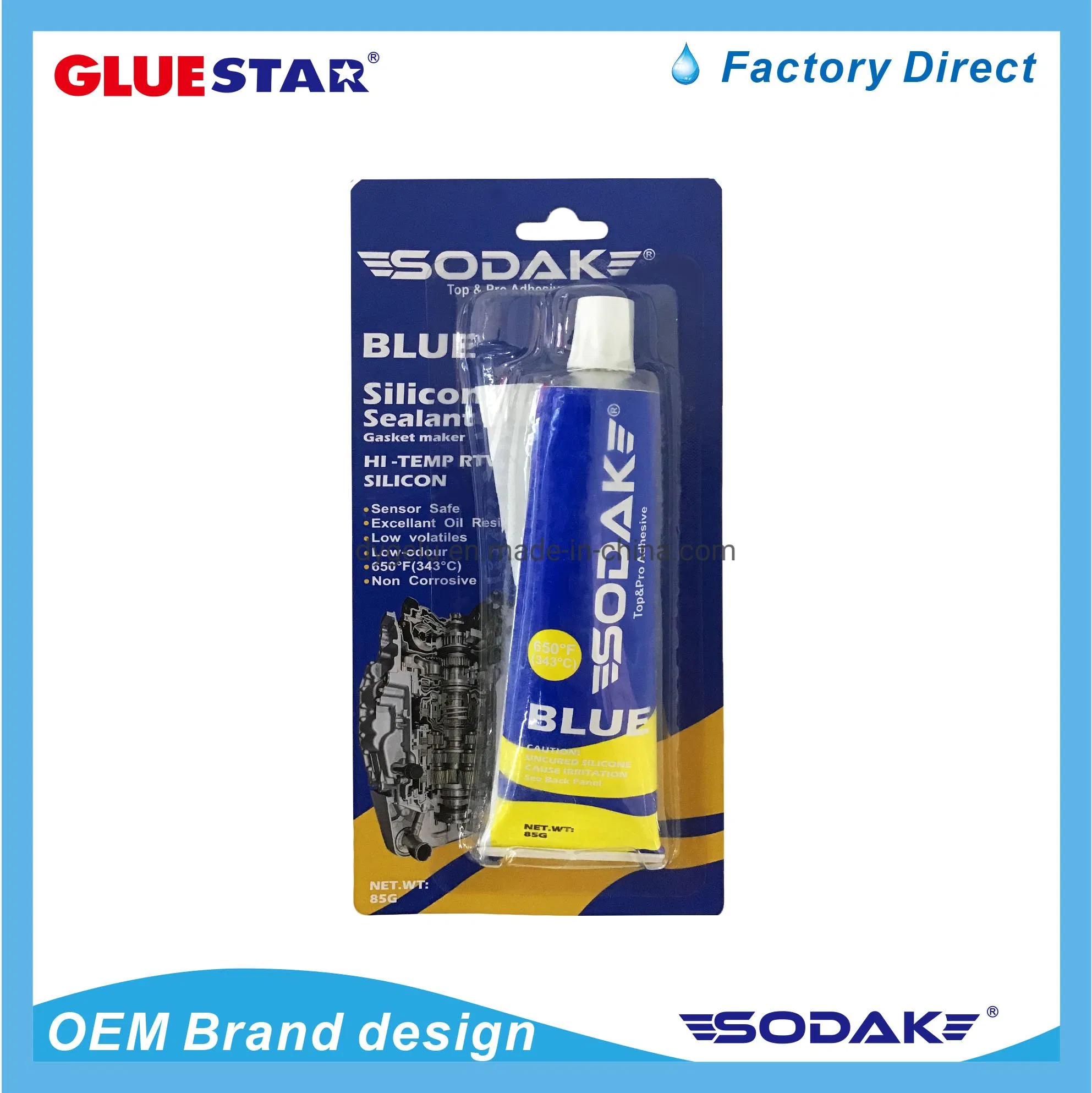 High Temperature RTV Auto Glass Silicone Sealant Gasket Maker for Auto Machine Parts