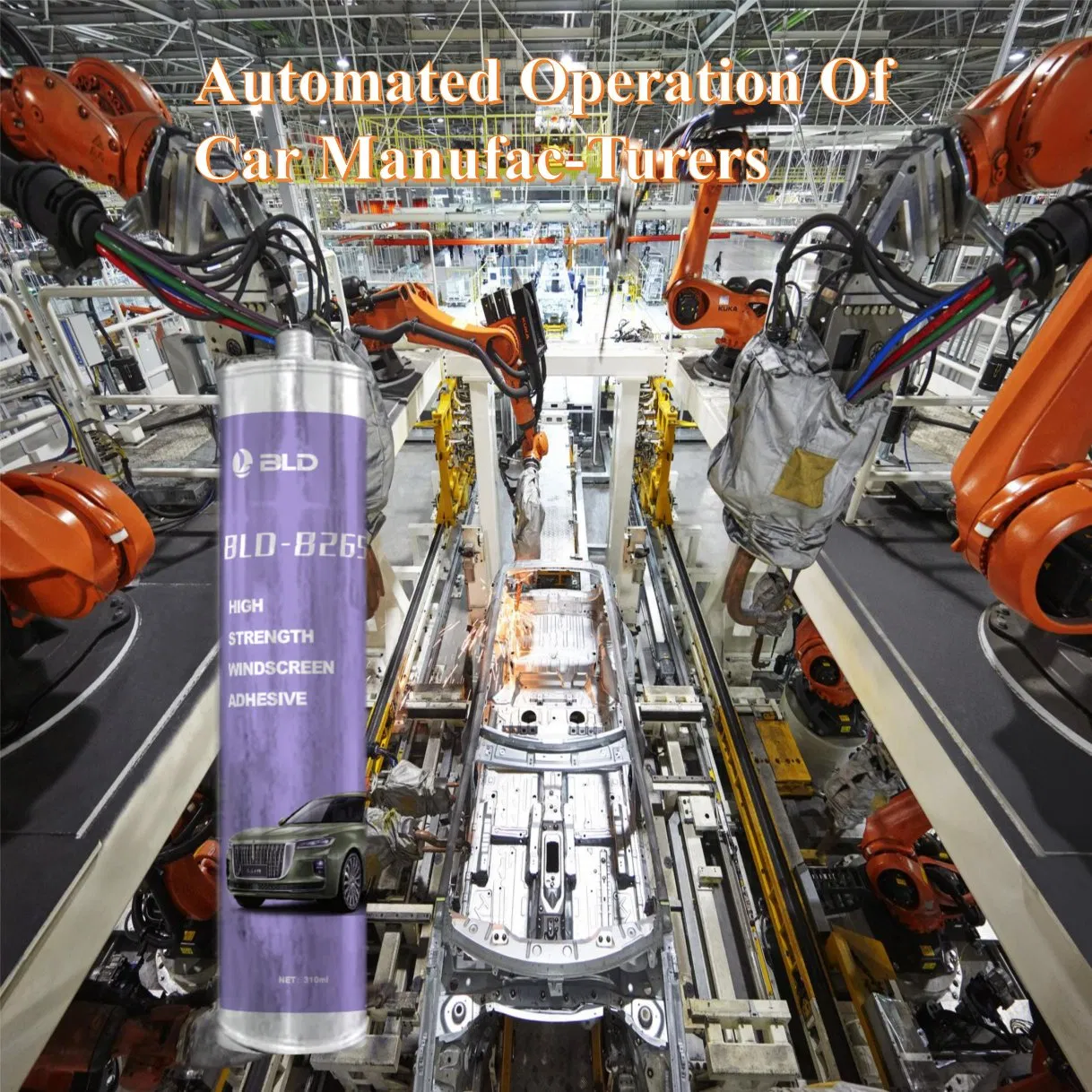 Autoglass Benson Auto Glass Polyurethane Sealant Windshield Price Economic PU Sealant 600ml &amp; Primer for Bus Window