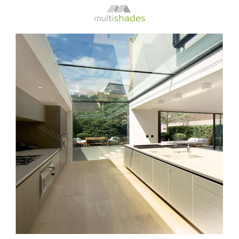 Multishades Aluminum Window Skylight Blind Laminated Tempered Glass Seattle Maritime Climate Waterproof Retractable Roof Aluminium Window Wholesale