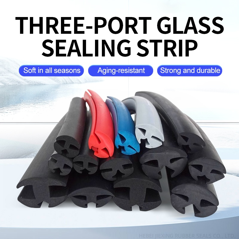 H Type Inlaid Strip Glass Bead Car Sealing Strip EPDM Three-Port Sealing Strip