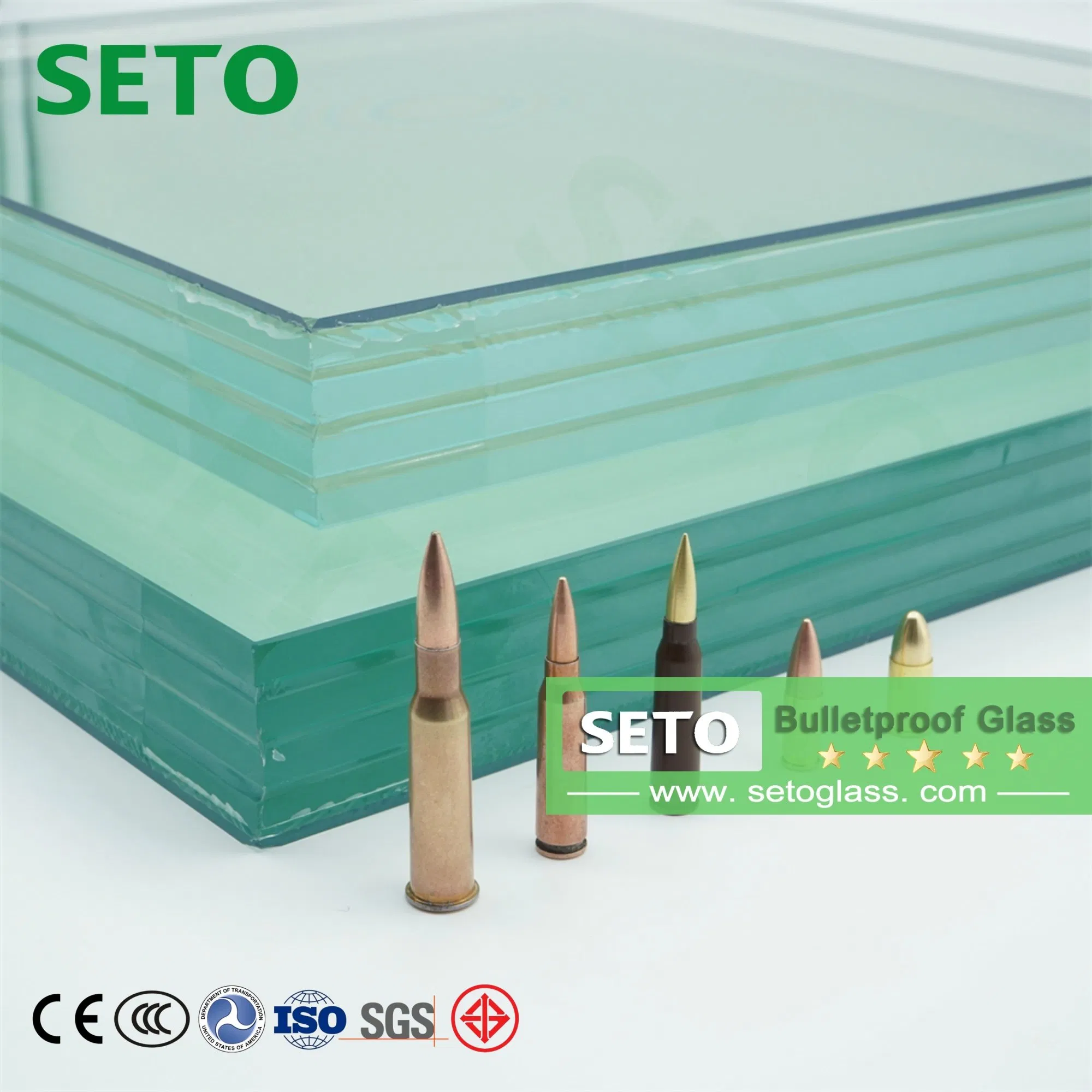 Armored Vehicles Special Glass Factory Laminated Bulletproof Glass