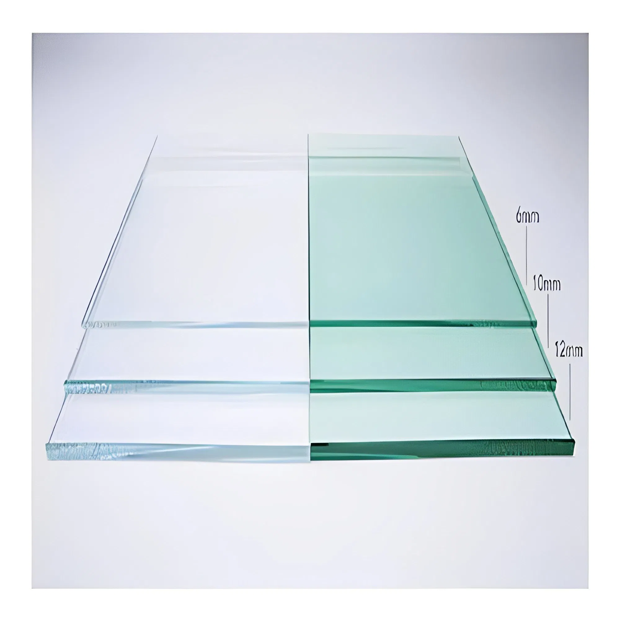 Factory Price 3~19mm Flat Tempered Safety Building Glass Blue/Green/Grey/Bronze Toughed Glass for Guardrail Curtain Wall Bathroom Auto Windows
