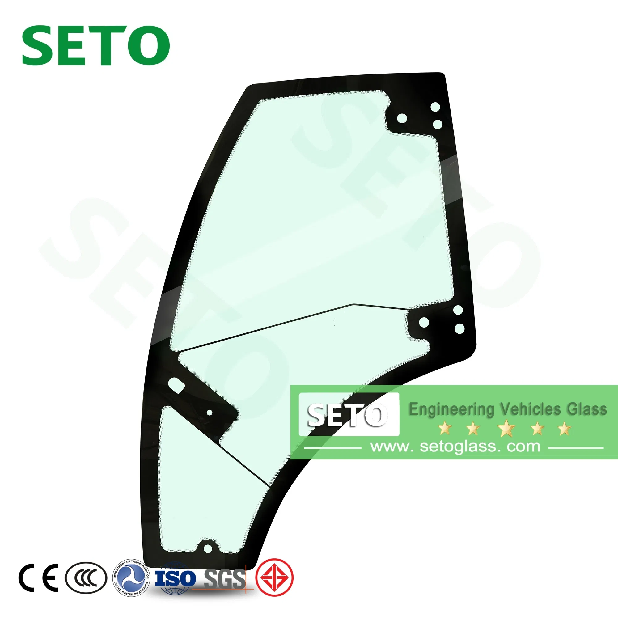 Excavator Cab Glass Front Windshield Glass Tempered Glass