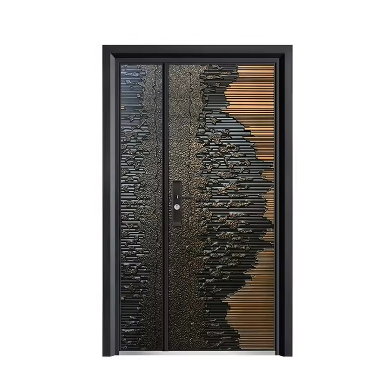 Aluminum Steel Bulletproof Door New Design Luxury Soundproof Steel-Cast Front Entry Doors for Villa House
