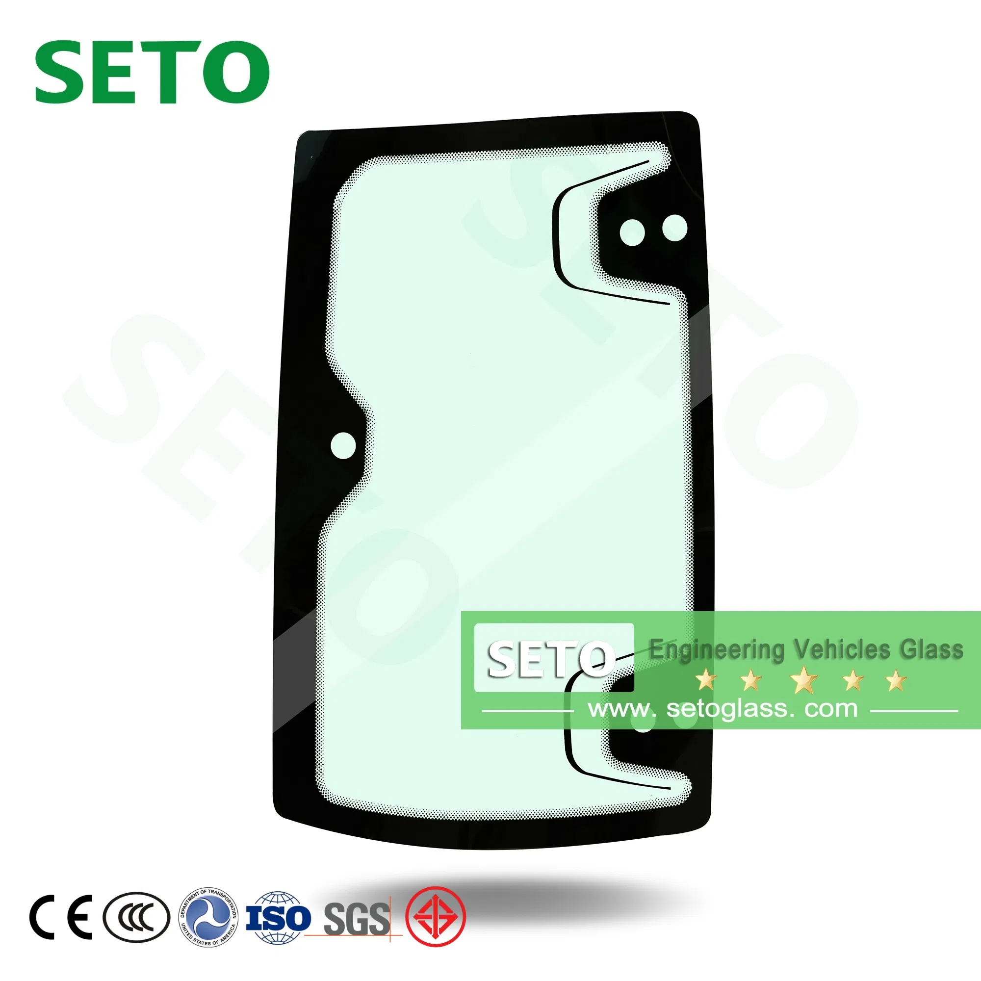 4mm 5mm Windshield Tractor Cab Glass Windshield for Tractor Tempered Glass