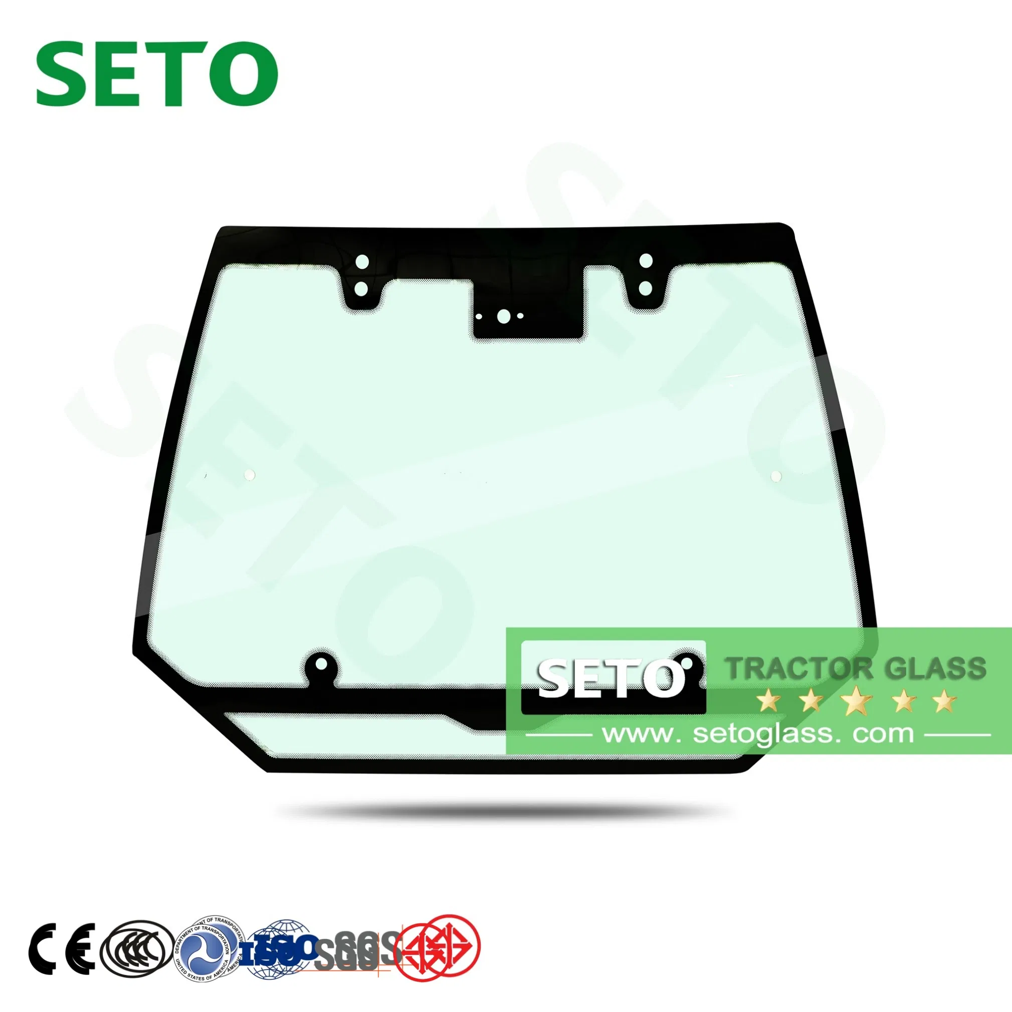 Tractor Glass Impact-Resistant Front/Rear Windshield for Agricultural Machinery
