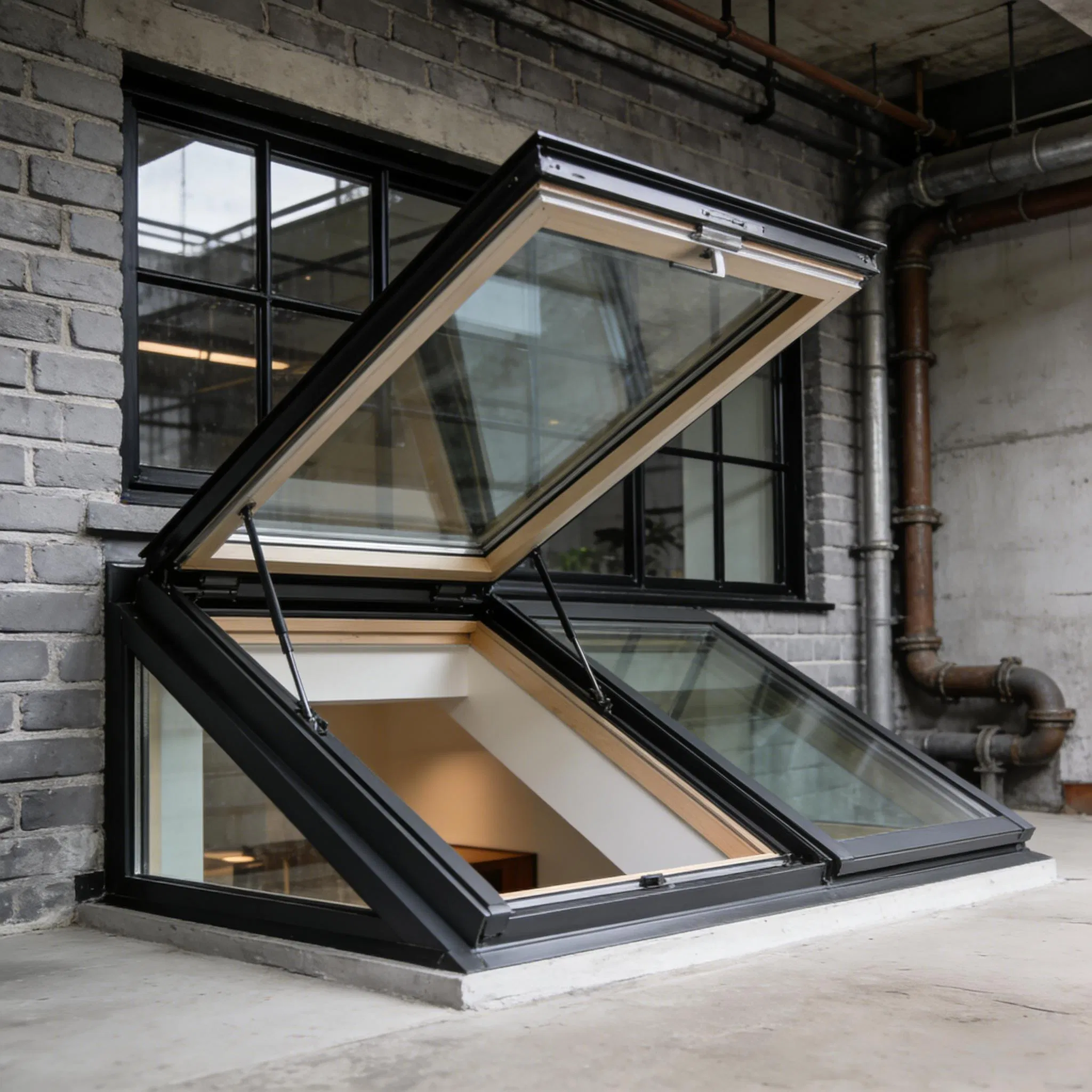 Durable Skylight with Wood Grain Transfer 6063-T5 Alloy 1 6mm Thickness