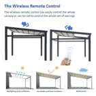 Automatic Gazebo Aluminum Waterproof Louver Retractable Awning Pergola Roof Garden Modern Awning