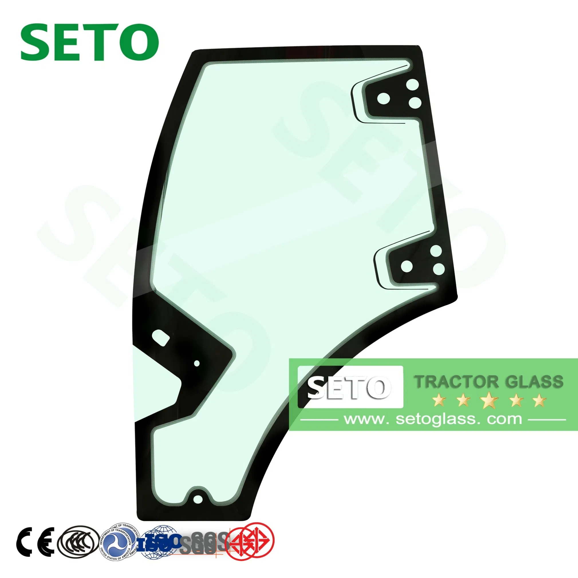 Tractor Glass Impact-Resistant Front/Rear Windshield for Agricultural Machinery