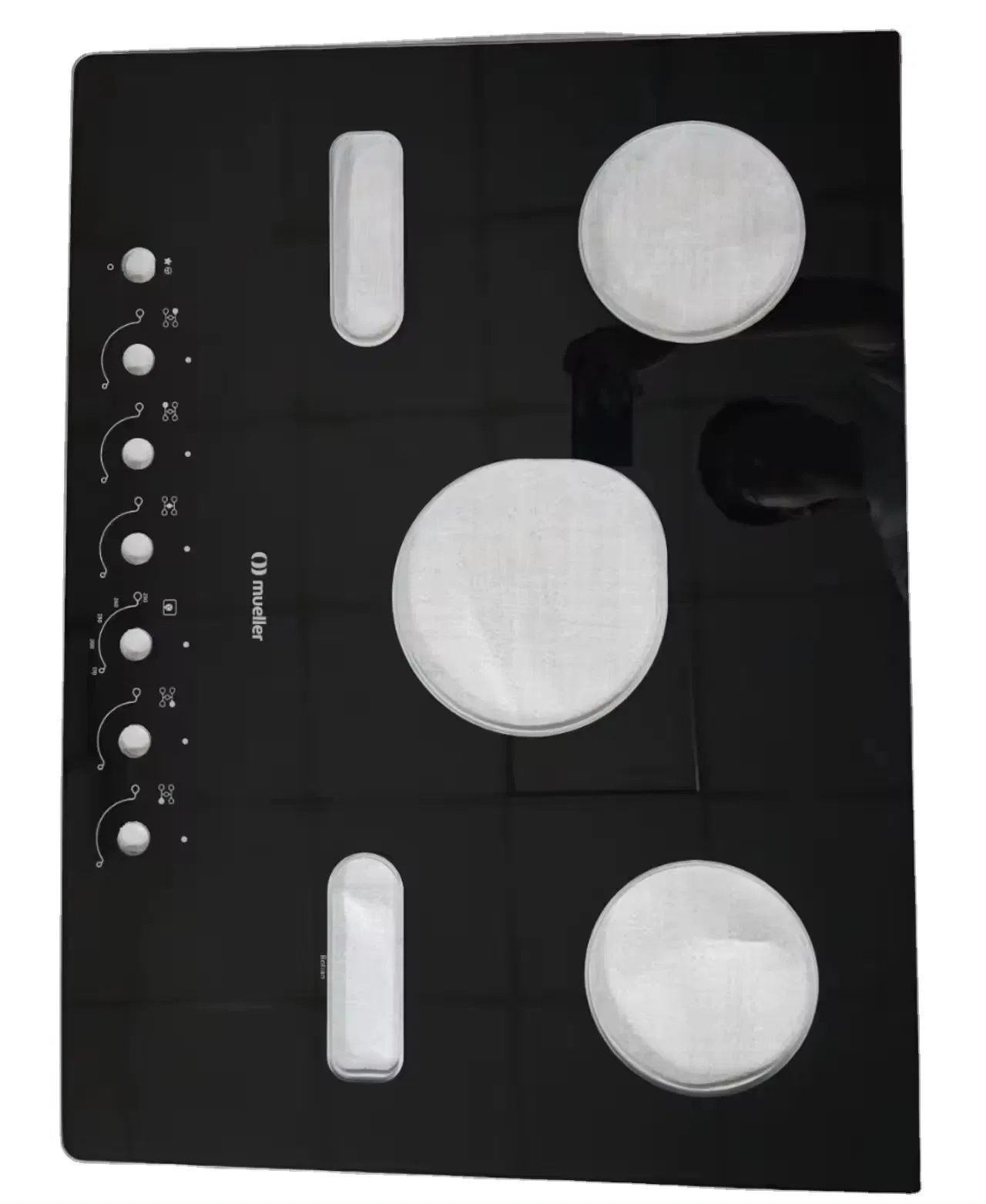 2 Burners Gas Stove Ceramic Tempered Glass Panel