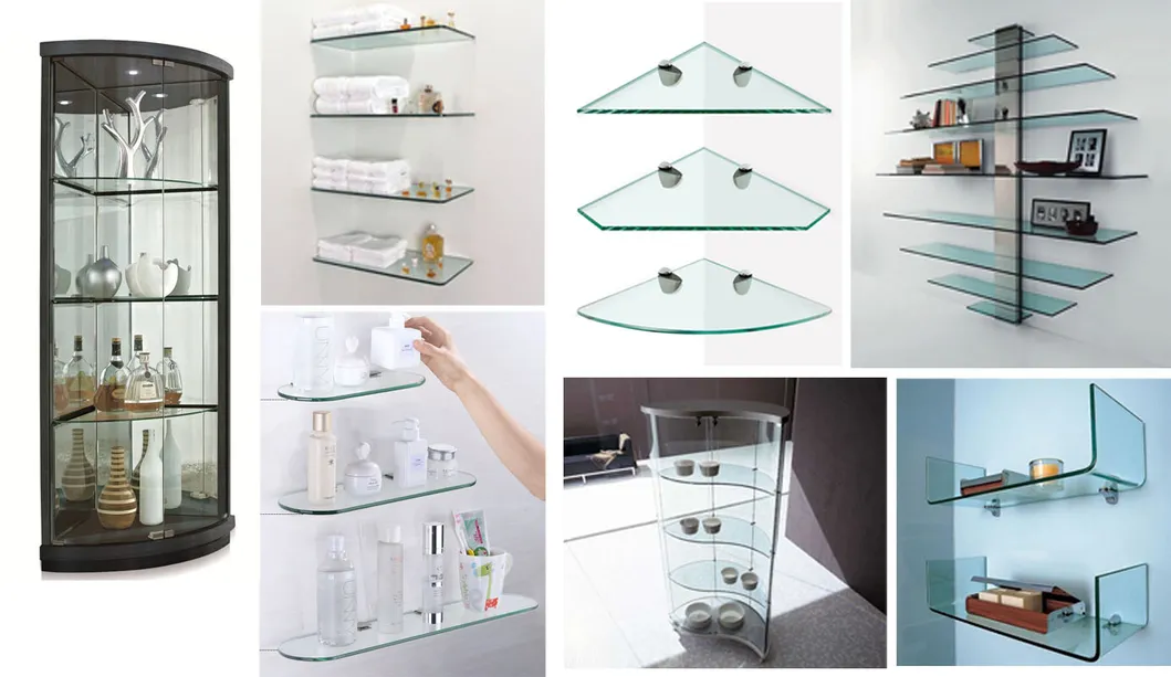 Bathroom Corner Shelf Shelves Tempered Glass