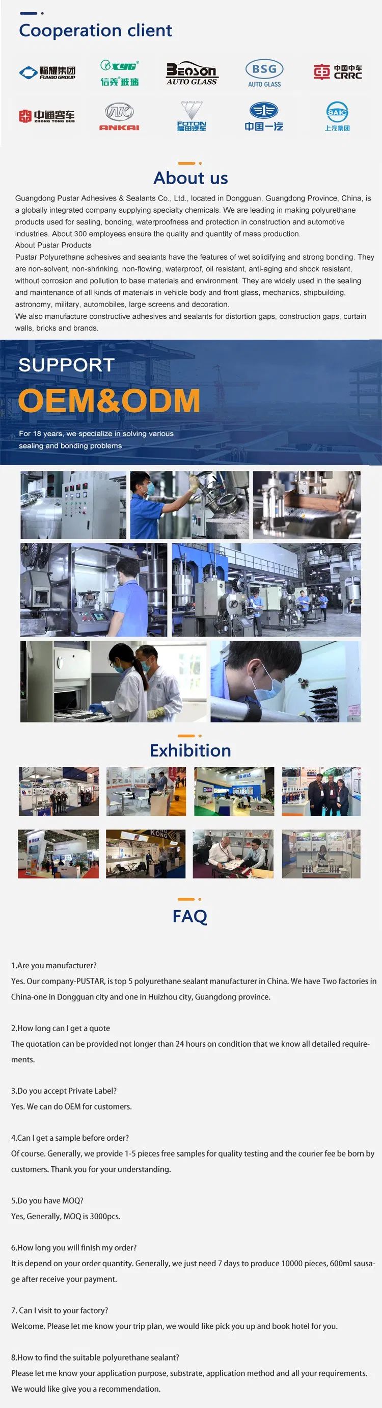 Technical Specifications Chart