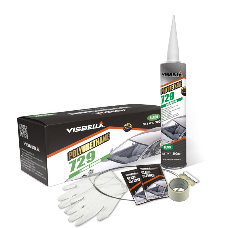 Visbella 310ml 729 Auto Glass Black PU Sealant for Car