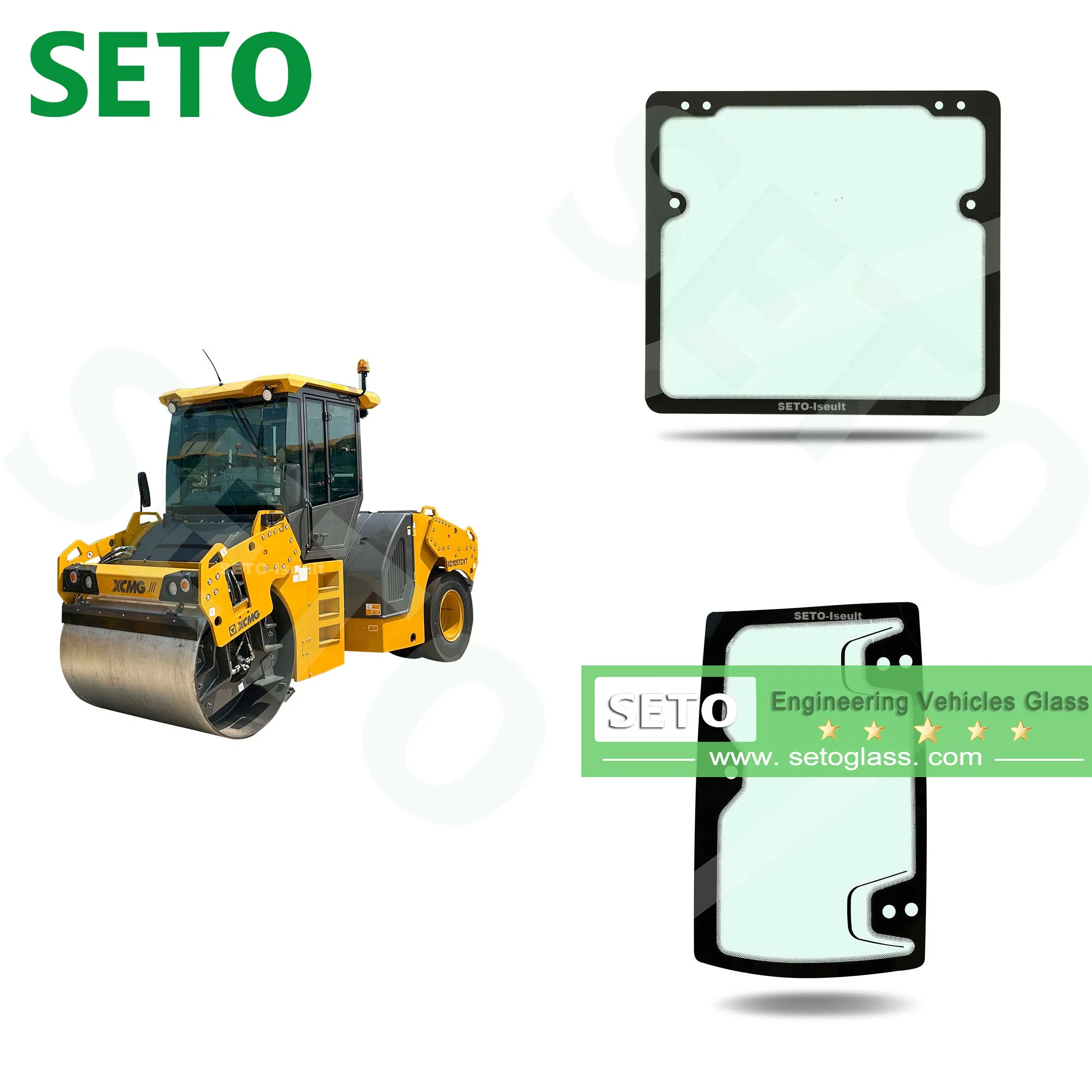 Factory Wholesale Auto Glass Laminated Front Windshield Glass for Construction Engineering Vehicle