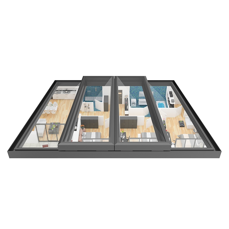 Equipped Wind and Rain Sensor Outdoor Balcony Roof Double Glazed Electric Sliding Skylight