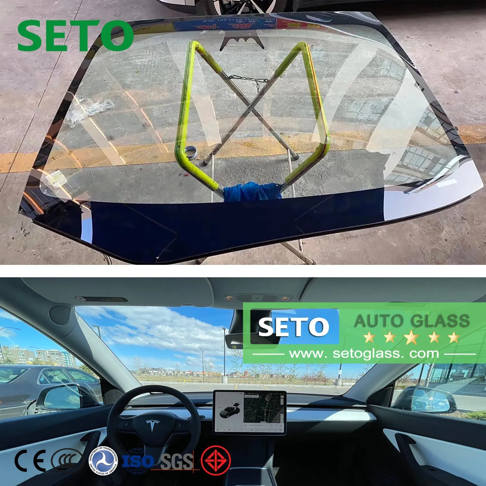Tes La Model 3 Auto Glass Car Windshield Glass Auto Glass Model 3 Windscreen