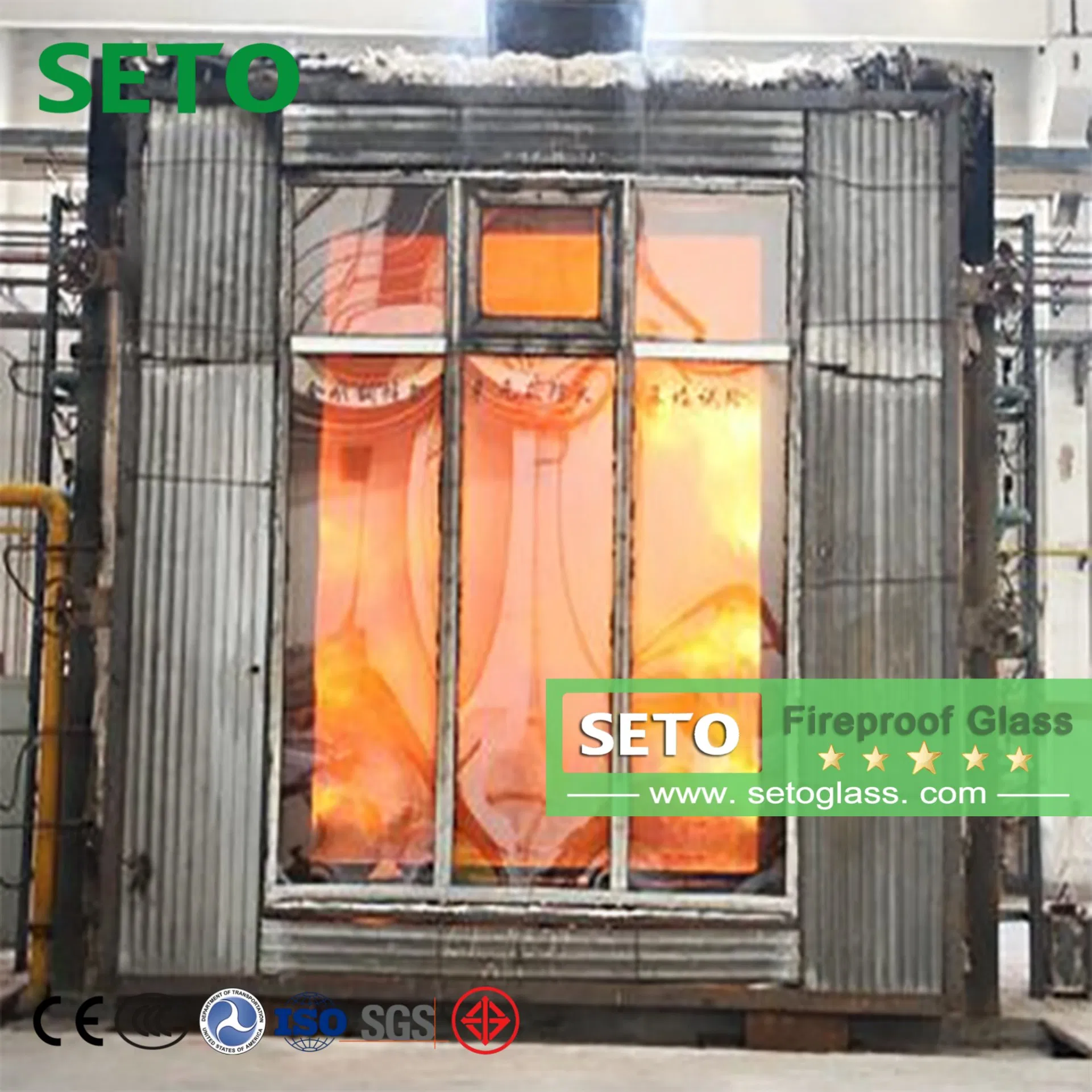 Fireproof Glass 3.0h 35mm Waterproof Soundproof Features