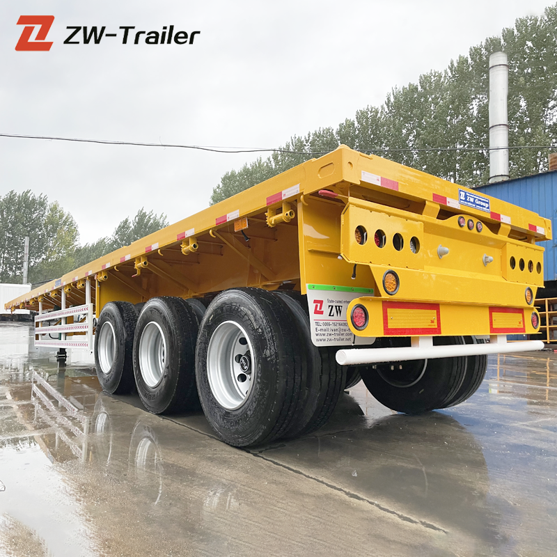 Flatbed Trailer for Sale 40-80FT Heavy Duty Truck Use