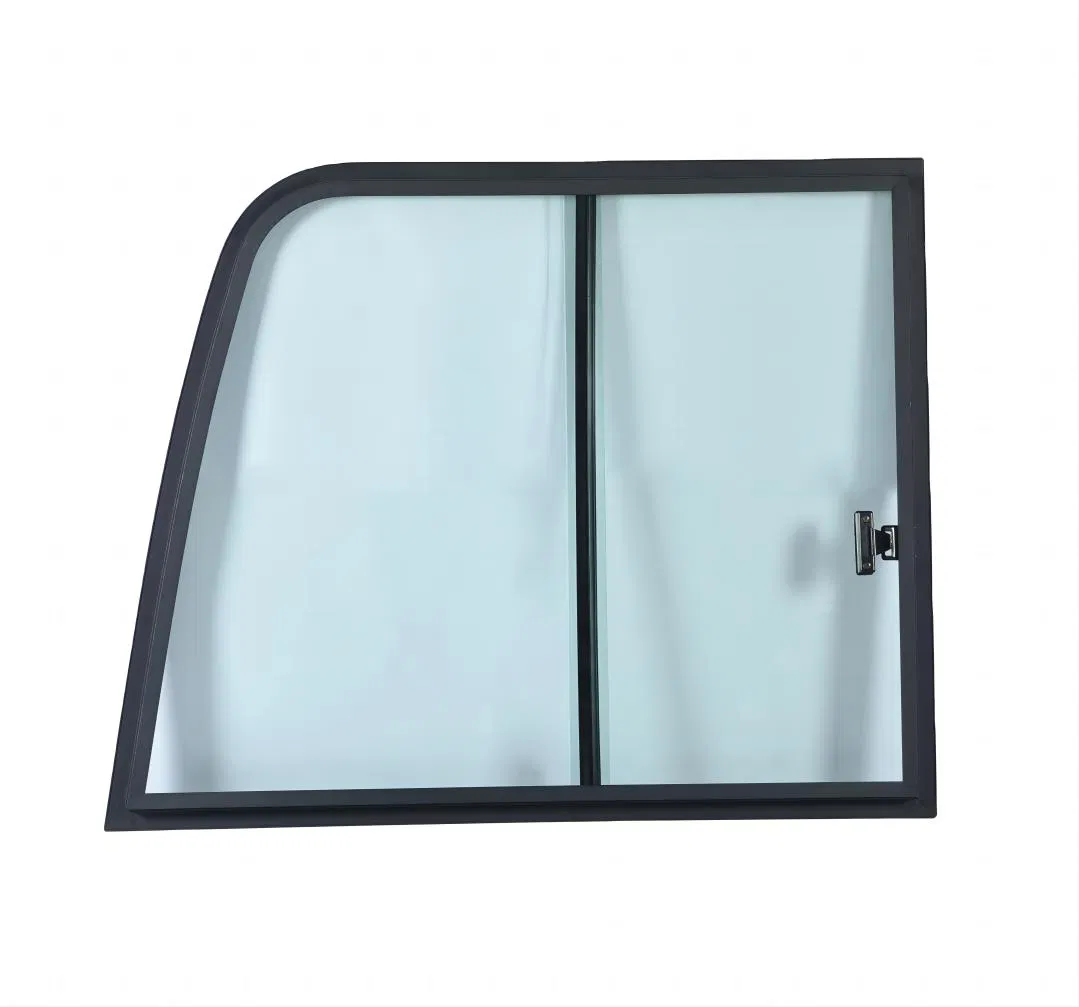 Right Side Construction Machinery Vehicle Camper Van Sliding Window Glass with Fram