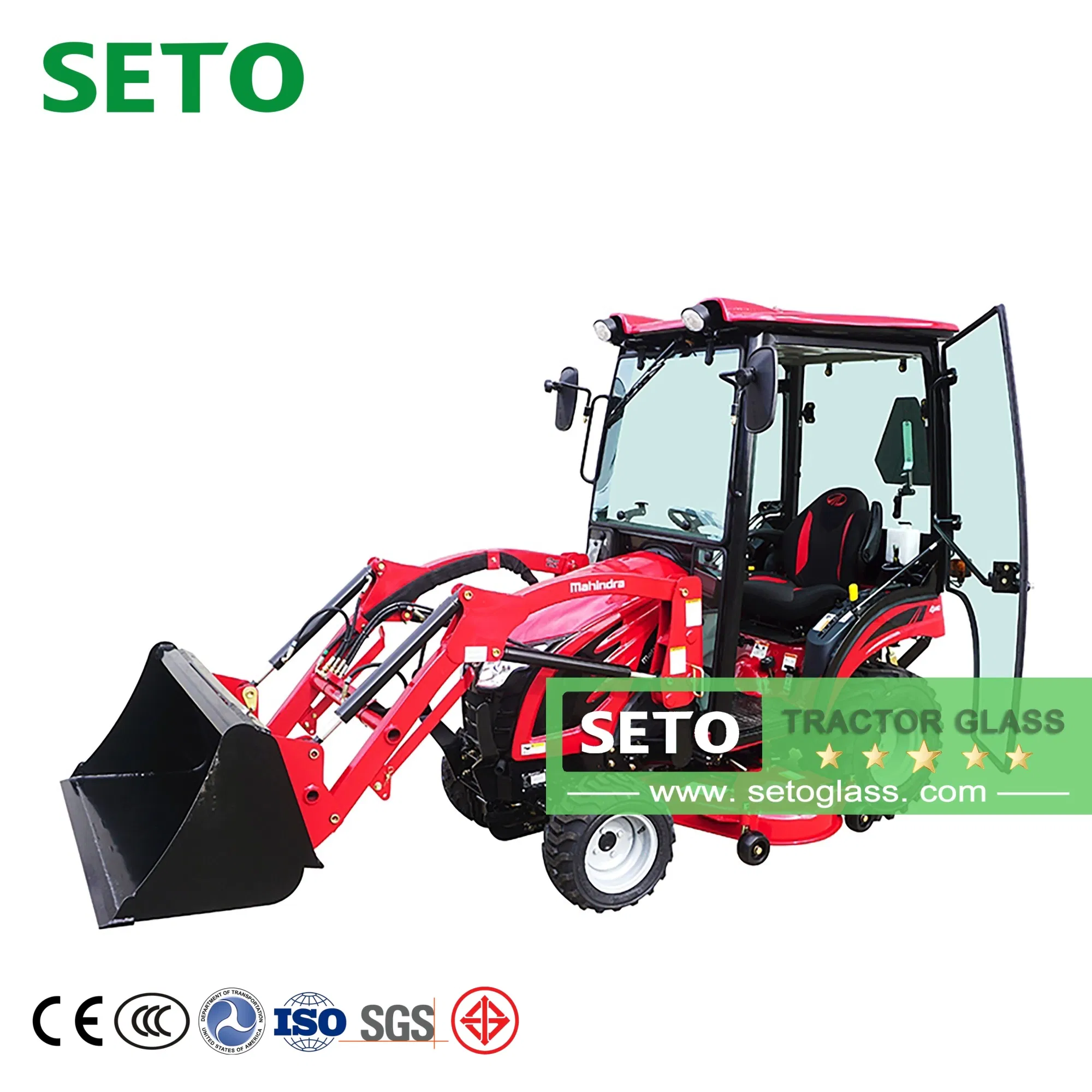 5mm 4mm 3mm Tractor Tempered Window Glass Side Glass Manufacturers