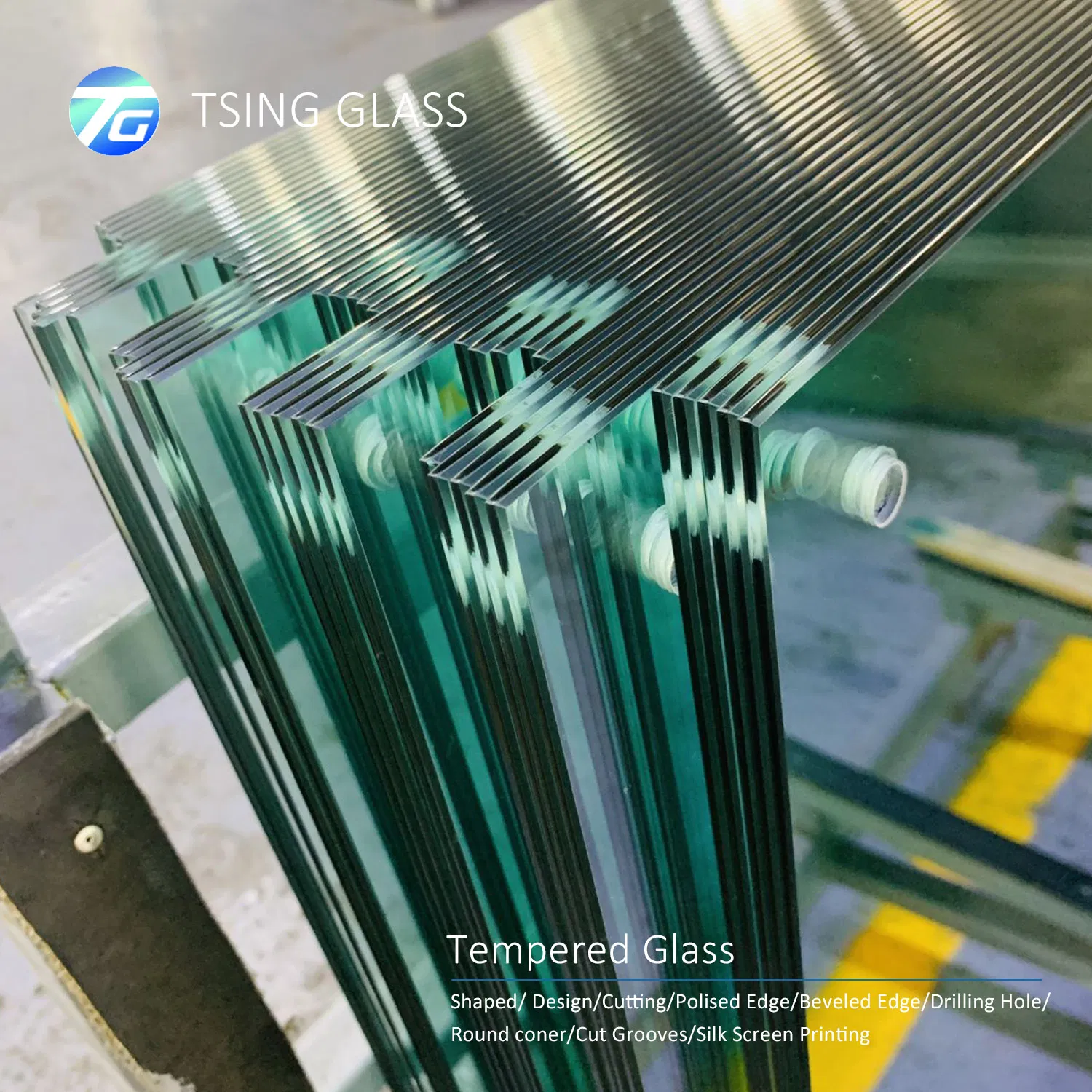 Clear Colored Frosted Polished Edge Tempered Toughened Glass for Side Door Shower Room Windows Glass Railing Furniture