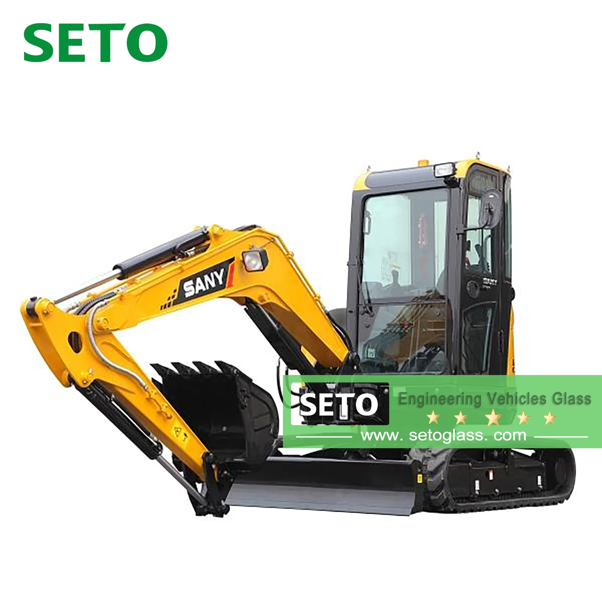 Cab Glass Tempered Glass for Agricultural Equipment Machine Excavator