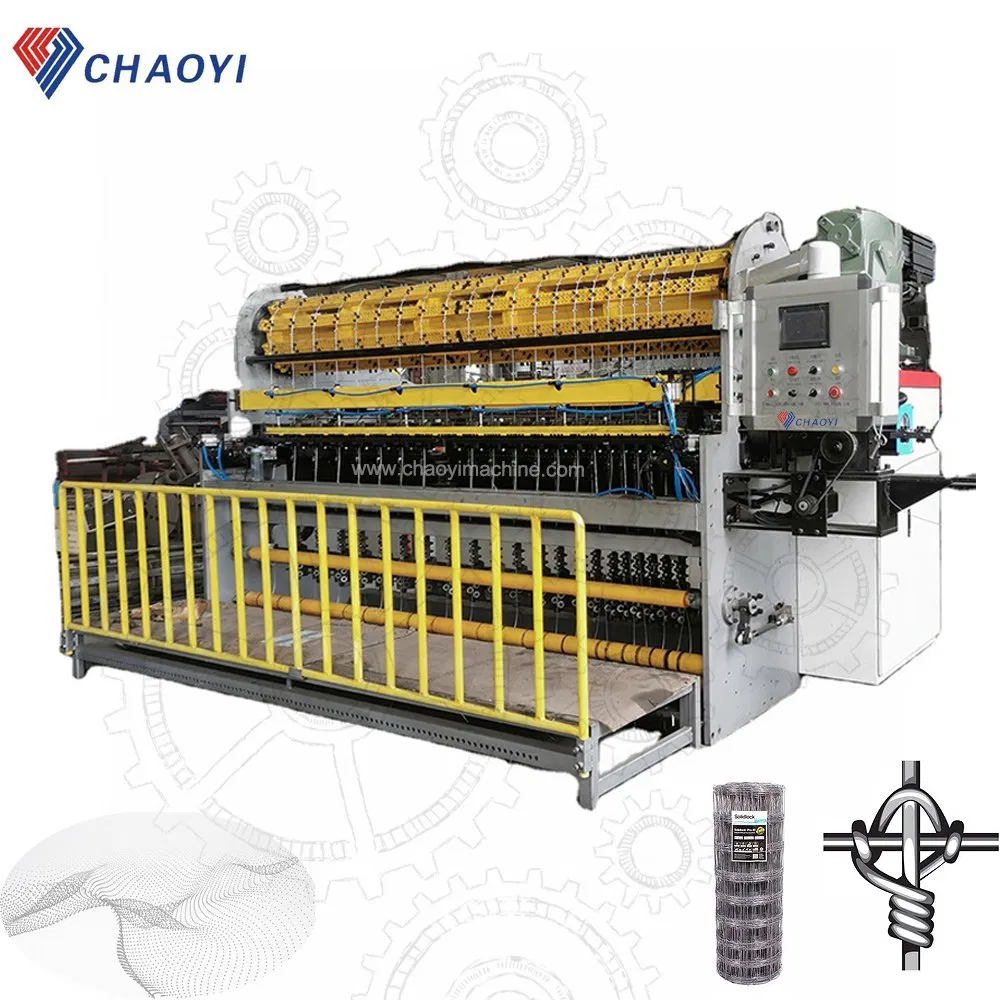 New Style PLC Control Steel Wire Drawing Machine Fixed Knot Wire Mesh Knitting Fence Making Machine
