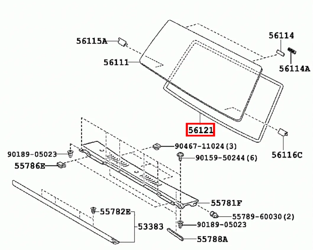 Front Windshield Weatherstrip Seal for Toyota Land Cruiser 70 Series